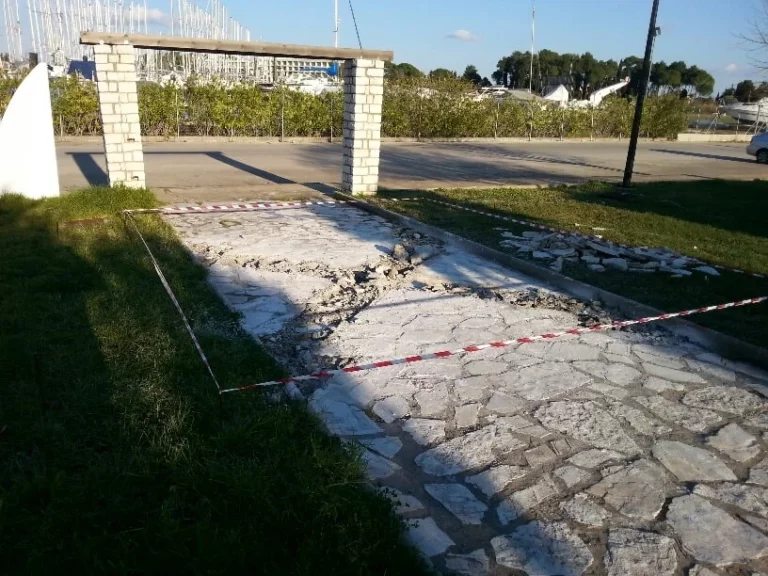 Προετοιμασία βάσης για τοποθέτηση μεταλλικού ικριώματος